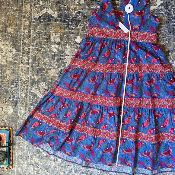 NWT House of Harlow 1960 Floral Blue Sleeveless Dress XL - Picture 7 of 10